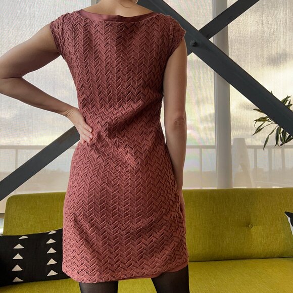 Banana Republic Heritage Collection Terracotta Woven Shift Dress XS - Picture 5 of 11